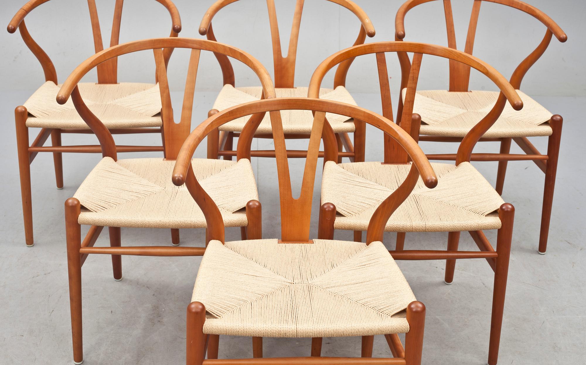 STOLAR, 6 st, "Y-stolen", Hans J. Wegner, Carl Hansen och Söner.