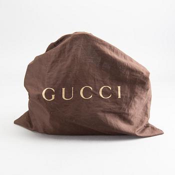 GUCCI, väska, "Black diamante velvet and leather stirrup Top- handle bag".