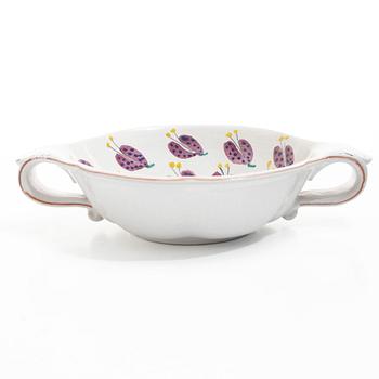 Stig Lindberg, Four faience service pieces, Gustavsberg Studio.