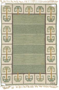 Anna-Greta Sjöqvist, a carpet, flat weave, signed AGS, ca 202 x 139 cm.