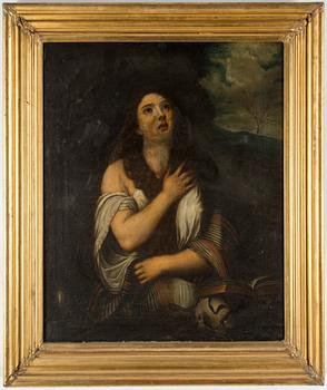 TIZIAN, after, 17th Century. Oil on canvas 77 x 64 cm. Unsigned.