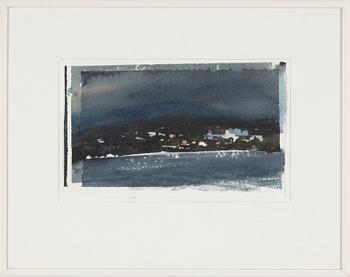 Lars Lerin, akvarell, signerad.