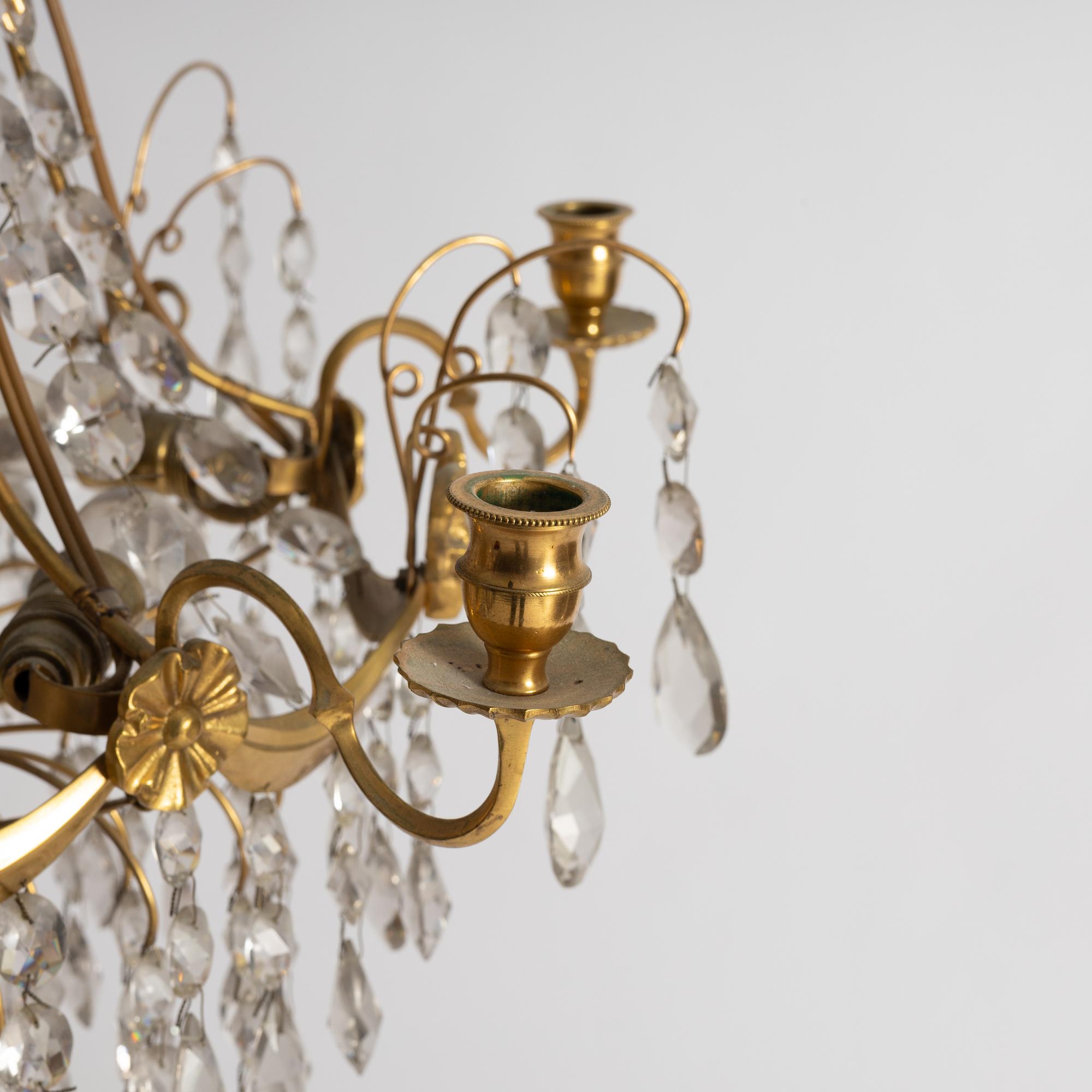 Chandelier, Gustavian style, early 20th century.