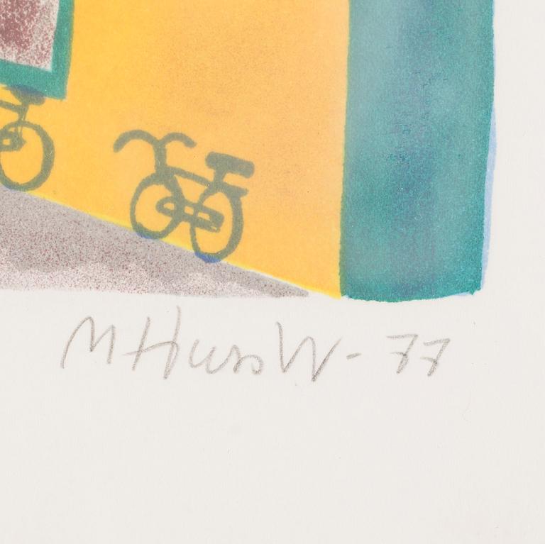 MONA HUSS WALIN, färglitografi, numrerad 374/460, signerad och daterad -77.