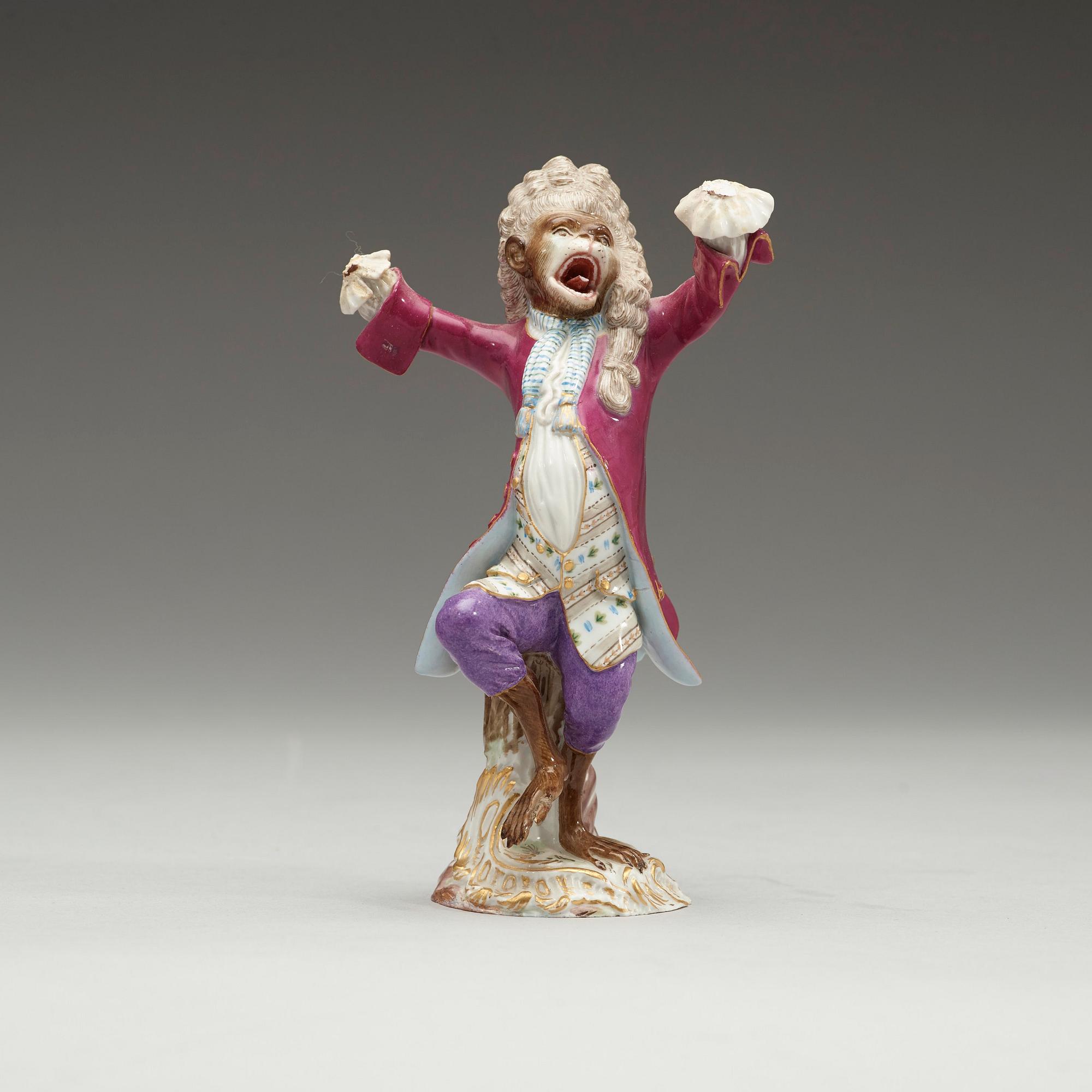 A monkey orchestra, "Affenkapelle", Meissen, late 19th Century.