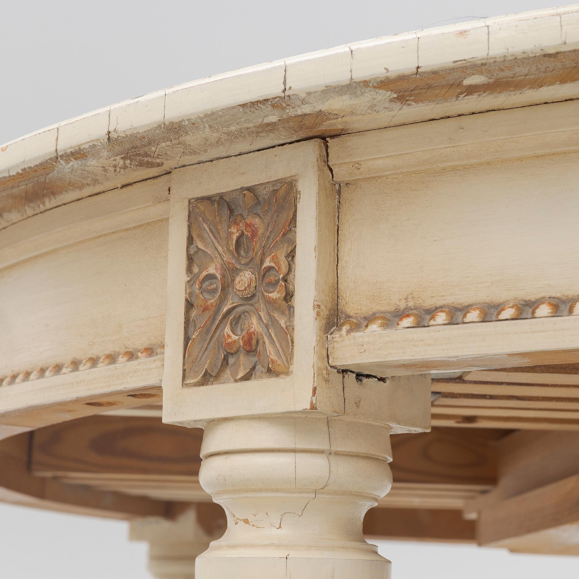 Dining group, 10 pieces, Gustavian style, 20th century.