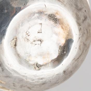 Five Swedish silver tumblers, 18th-19th Century.