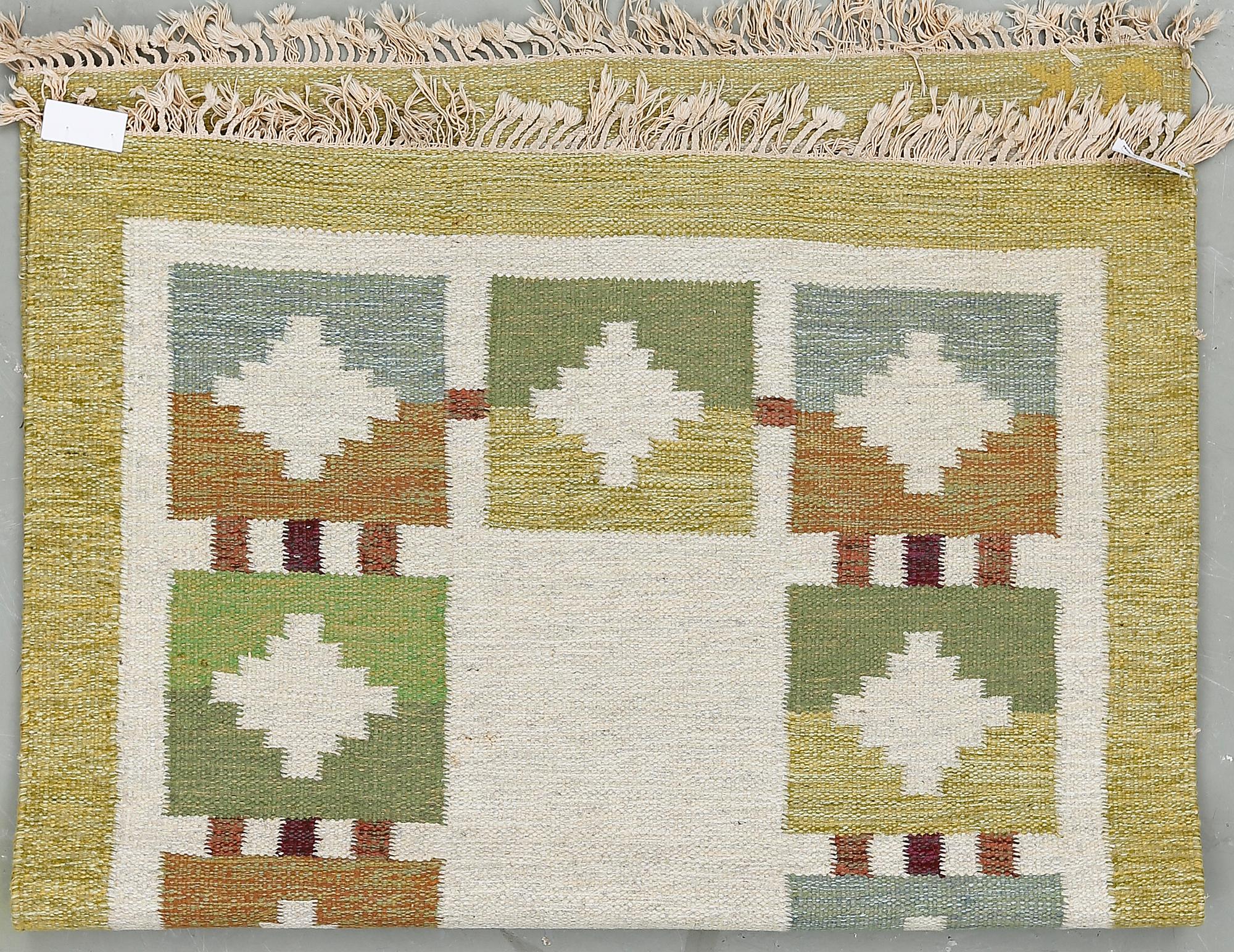 MATTA, rölakan, signerad JK, möjligen Karin Jönsson. Ca s196 x 138 cm.