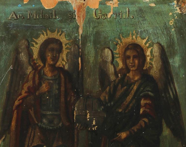 IKONER, 4 st, pannå, mest 1800-tal.