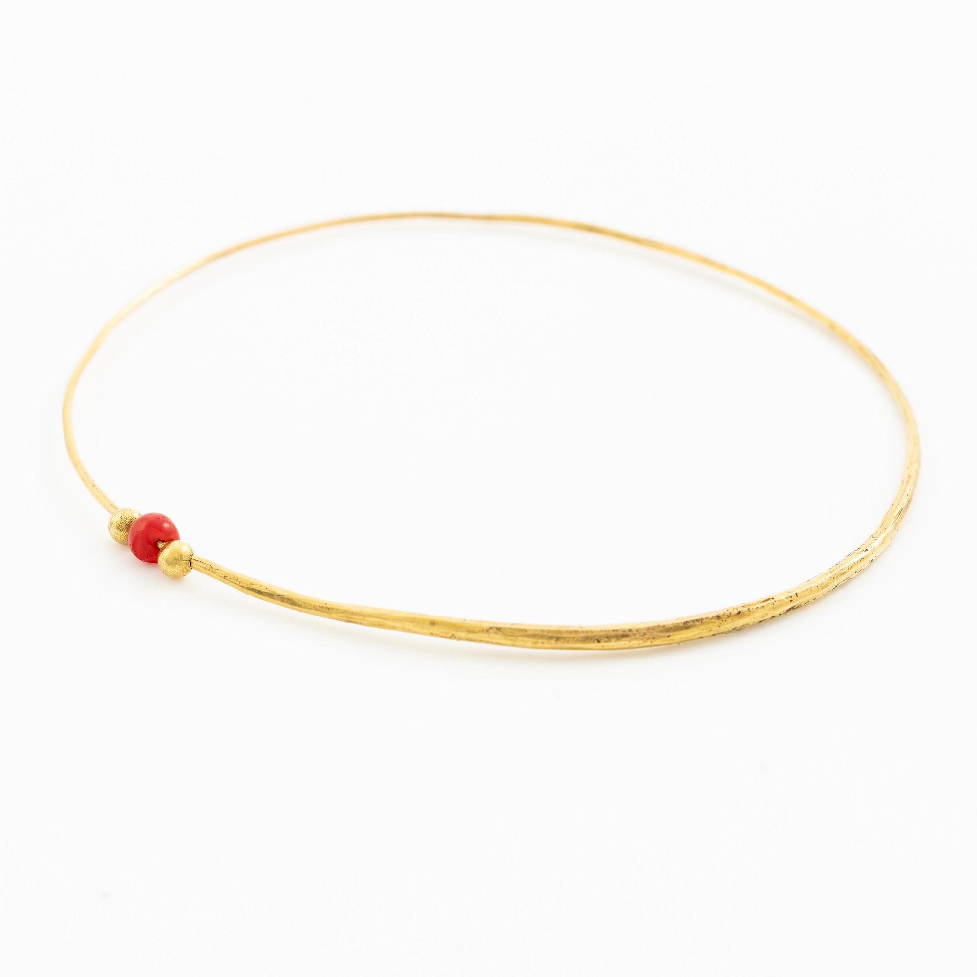 PA Lundahl-Terrs, en collier och ett armband 18K guld, Växjö 1972.