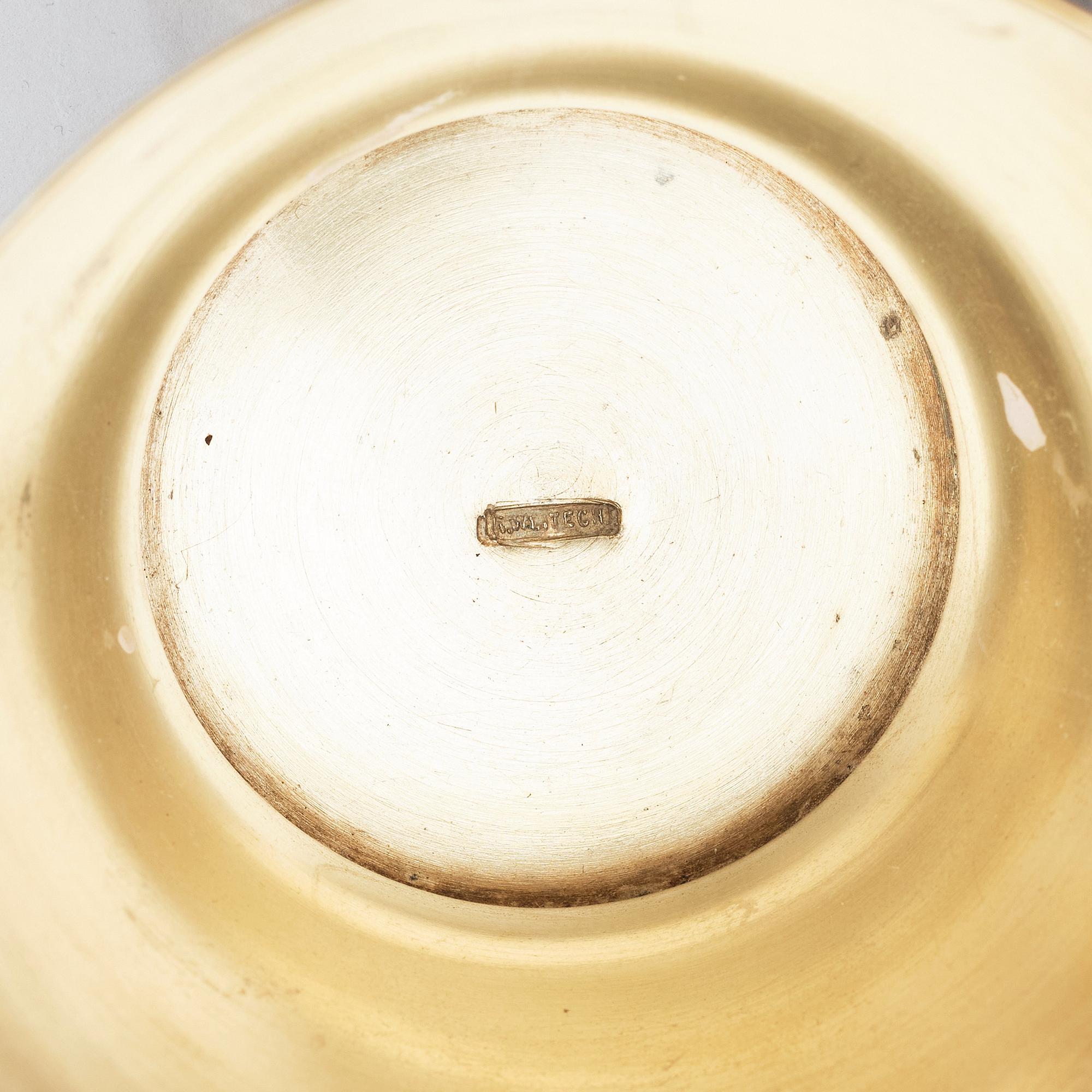 Wolter Gahn, kaffeservis, tre delar, nysilver, Swedish Grace, Karl Wojtech, Stockholm 1920-tal.