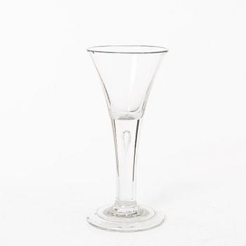 Six glass items, 18th-19th Century.