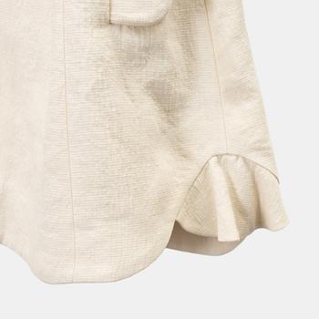 Marc Jacobs, a cream white linen coat, size 0.