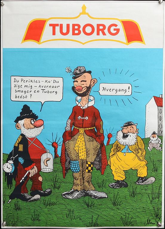 AFFISCH, Tuborg. 1900-talets andra hälft.