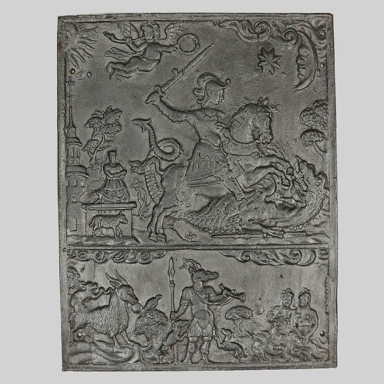 SÄTTUGNSPLATTA, gjutjärn, 1800-tal.