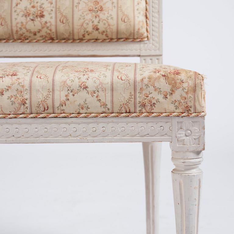 A pair of Gustavian chairs by J. Lindgren (master in Stockholm 1770-1800).