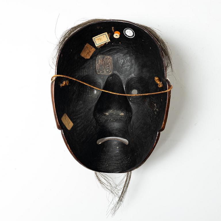 Noh-mask, bemålat trä, Japan, Edo (1603-1868).