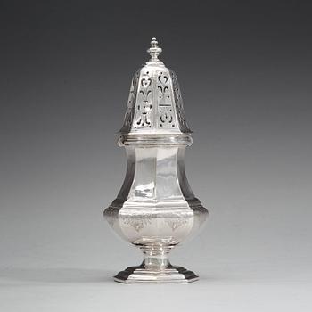 A Swedish 18th century silver sugar-caster, marks of Magnus Myrman, Norrköping (1706-1730).