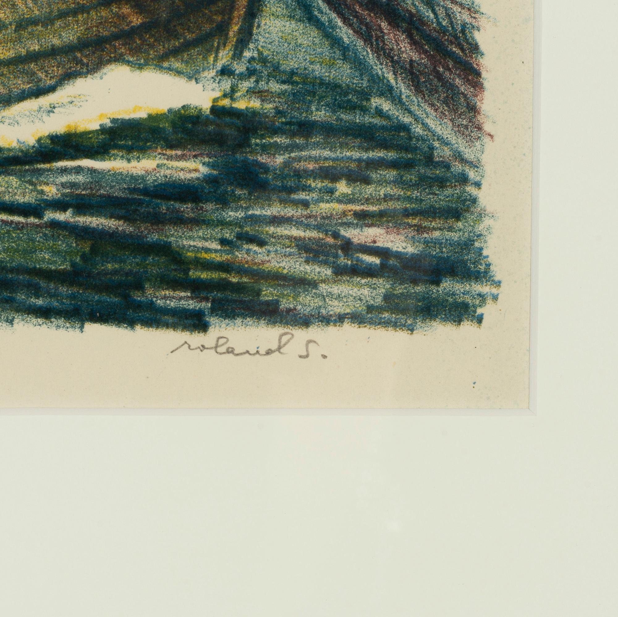 Roland Svensson, lithograph in color, signed and numbered 11/35.