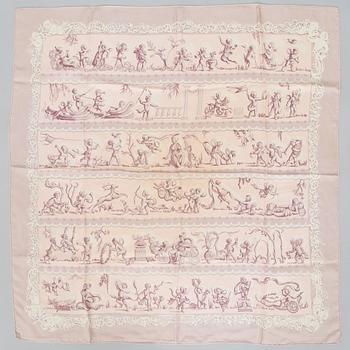 Hermès, A "Chérubins - dentelles" scarf.