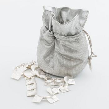 LAPPONIA NECKLACE, silver, "Galactic Peaks, design Björn Weckström, Finland, original pouch.