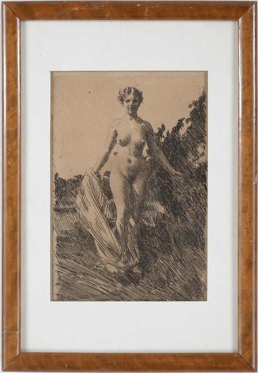 ANDERS ZORN, etsning, monogramsignerad och daterad 1907 i trycket.