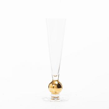 Gunnar Cyrén, Nine 'Nobel' champagne glasses, Orrefors.