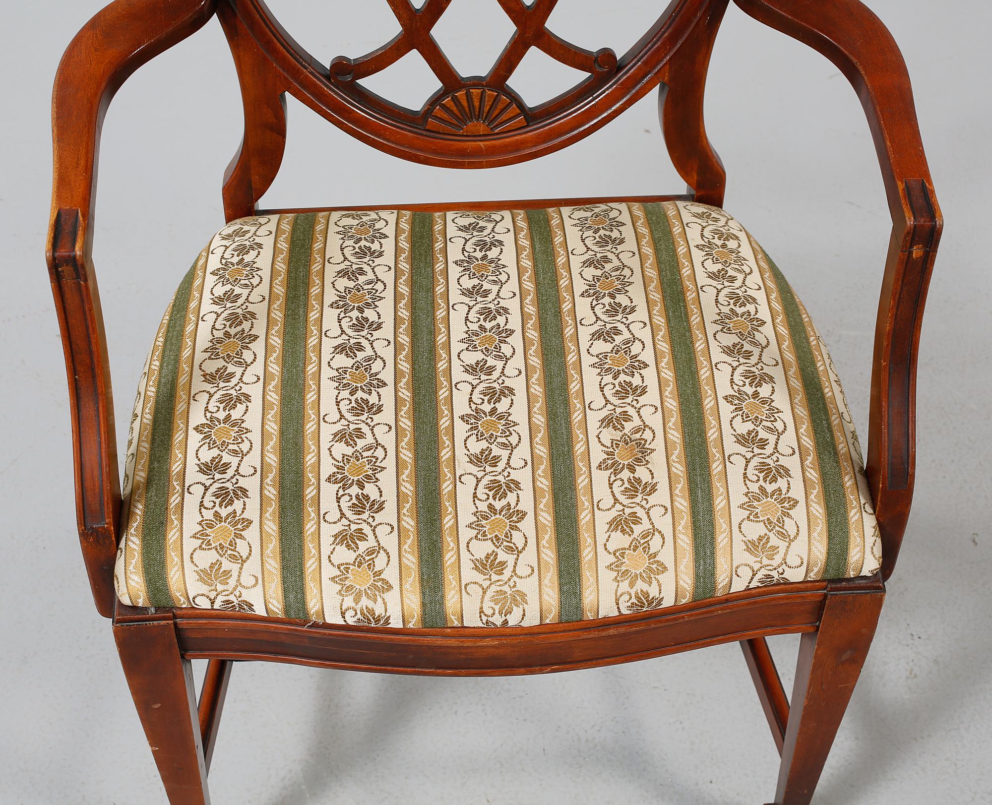 STOLAR, 6 st, engelsk stil, 1900-talets mitt.