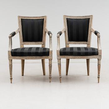 KARMSTOLAR, 1 par, Lindome, gustavianska, 1700-talets slut.