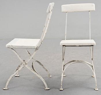 Trädgårdsstolar, ett par, 1900-tal.