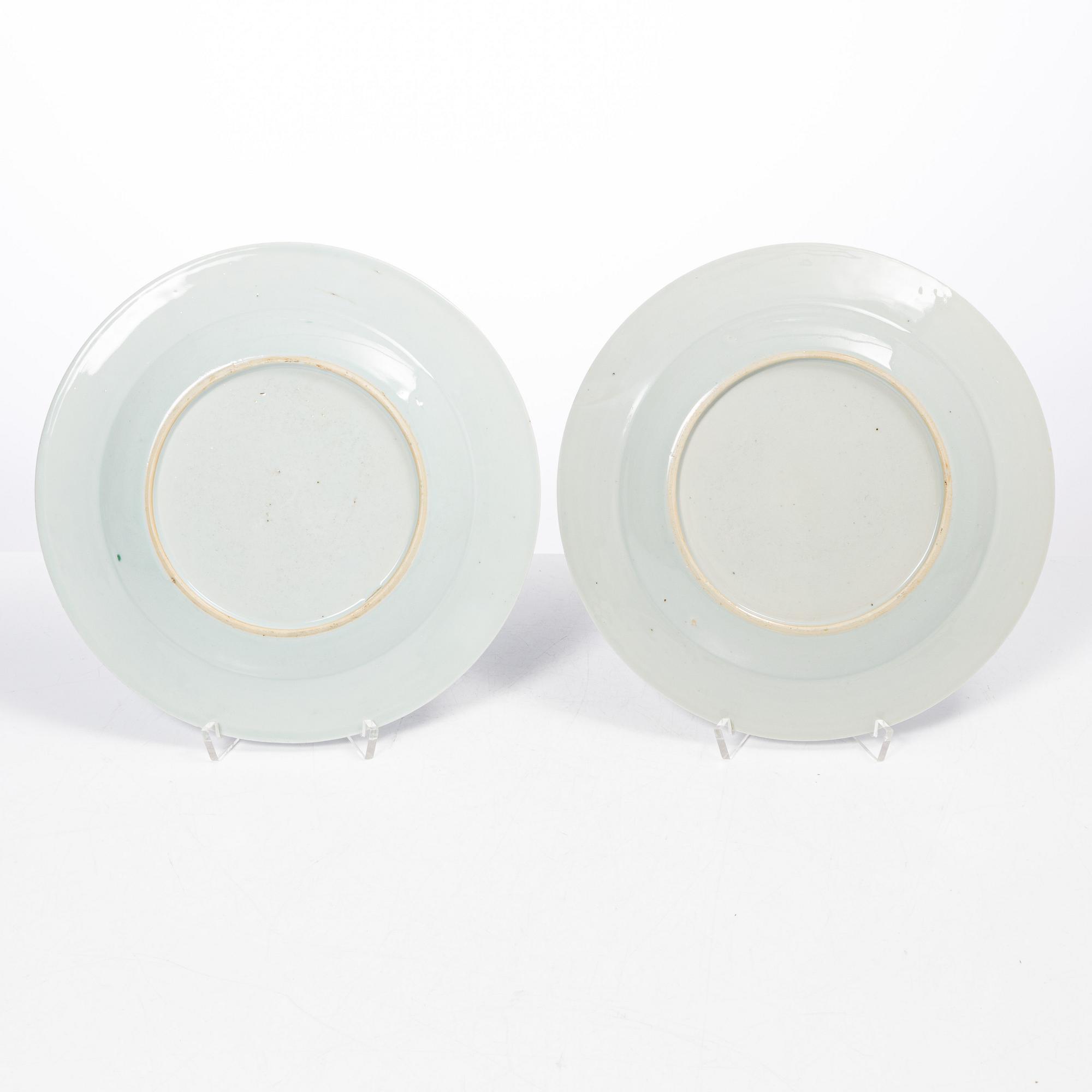 Four porcelain plates, Kina, Qianlong (1736-95).