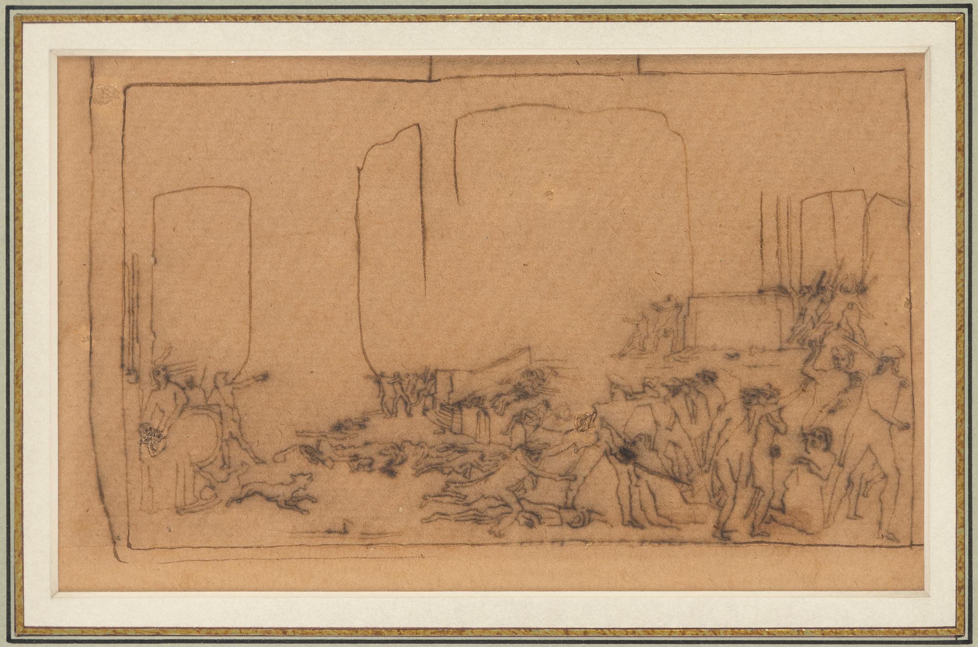 CARL FREDRIK HILL, indian ink on paper, unsigned.
