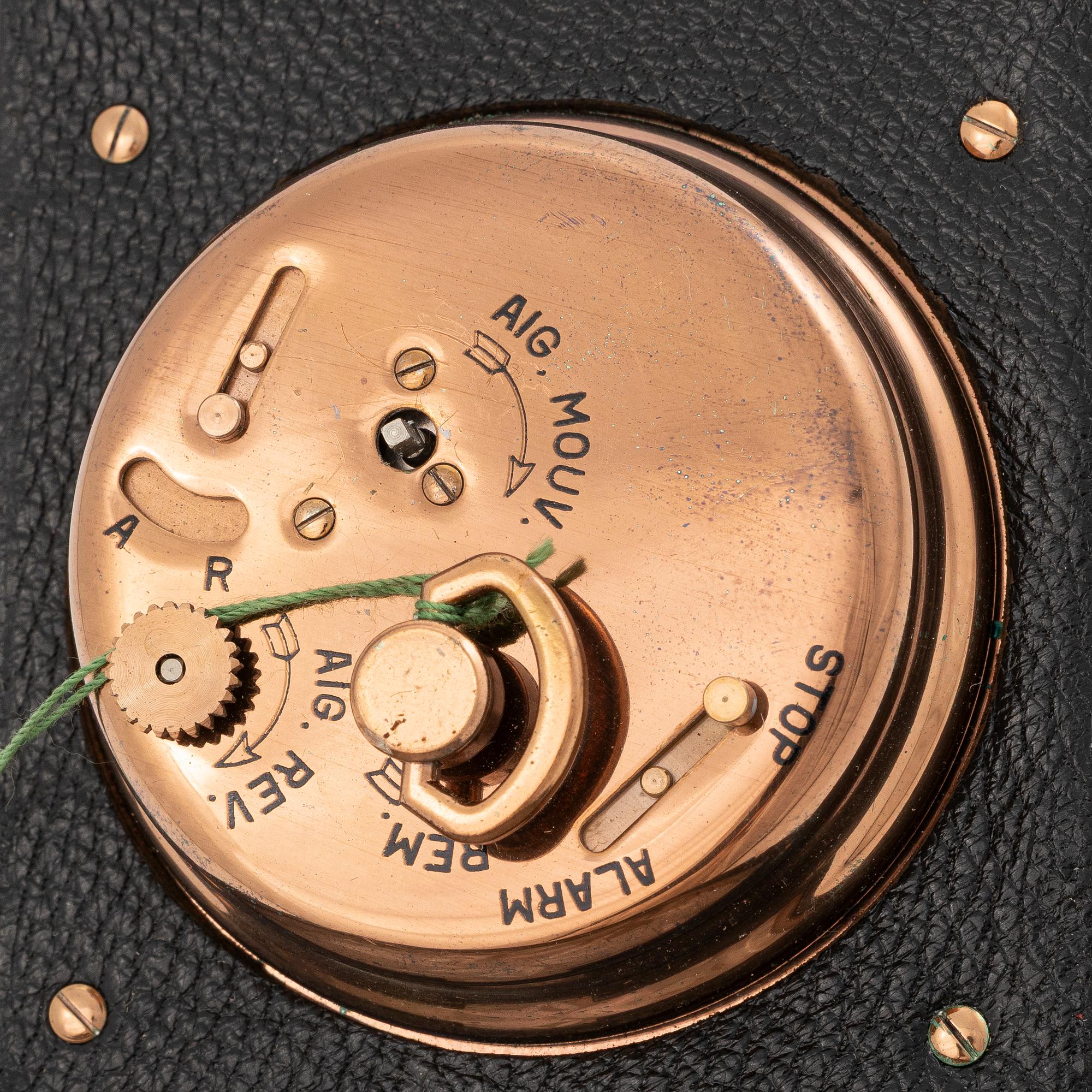 Jaeger, travel alarm clock, 72 x 85 x 34 mm.