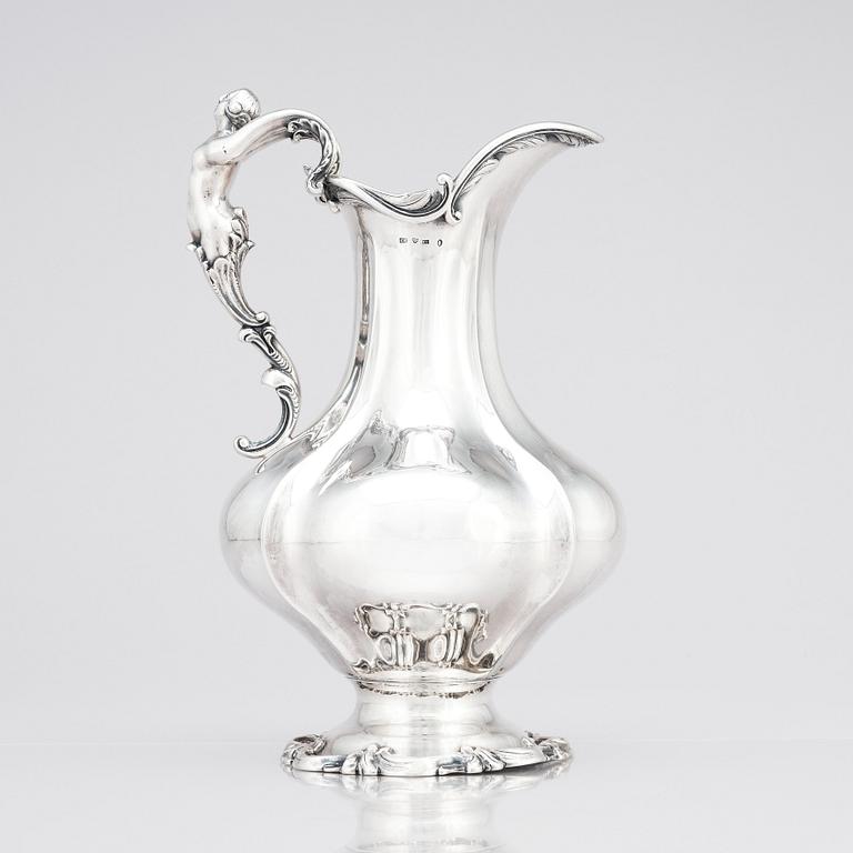 Christian Hammer, kanna, silver, Stockholm 1857.