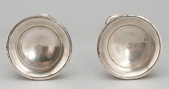 LJUSSTAKAR, ett par, pläter, empirestil, 1900-talets början.