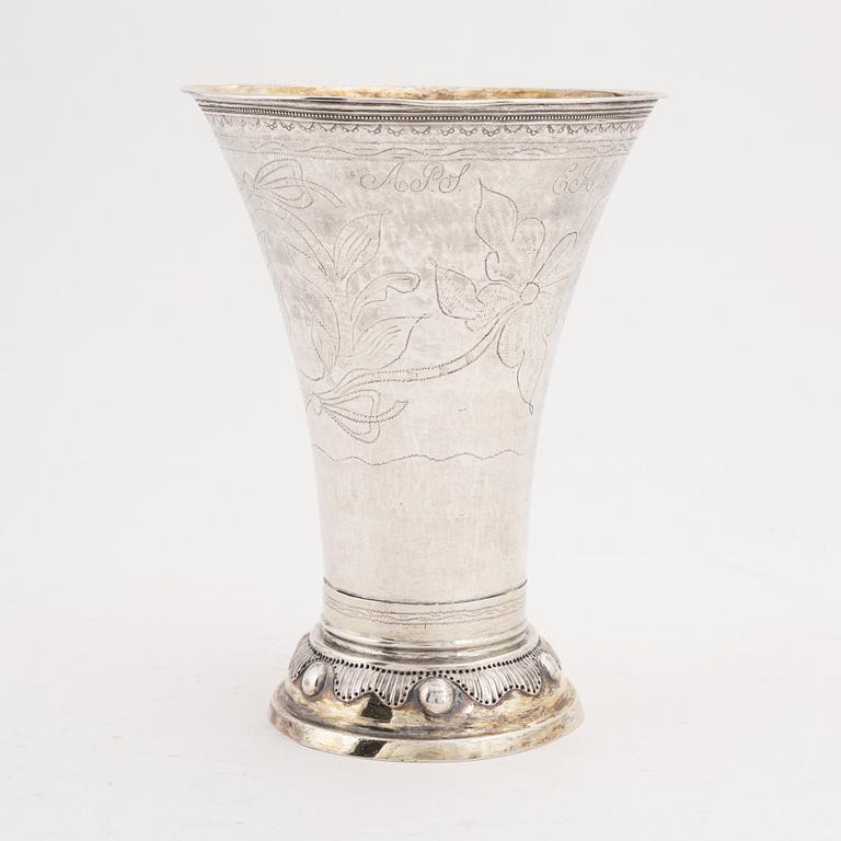 Hans Lyberg, bägare, silver, Borås 1810.