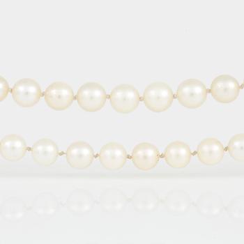 COLLIER, 2 st, med odlade pärlor.