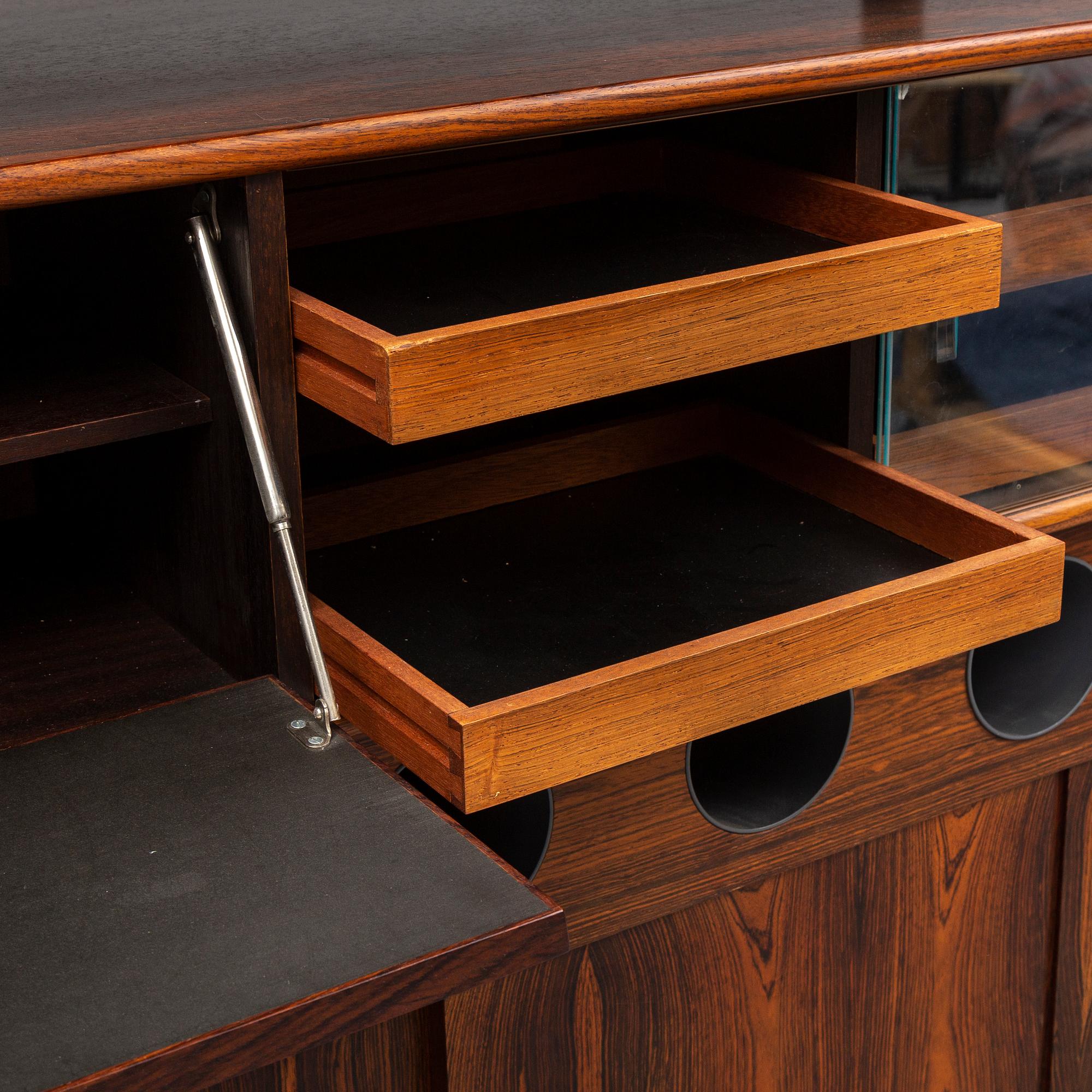 KNUD BENT, a rosewood bar from Dyrlund, Denmark, 1960's/70's.