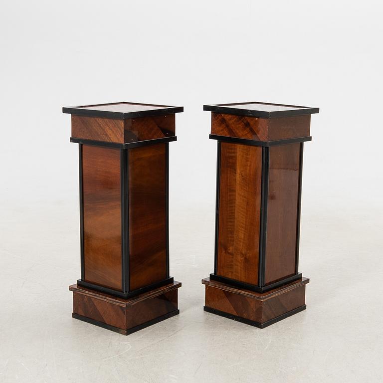 Pedestals, a pair, first half/mid 20th century.
