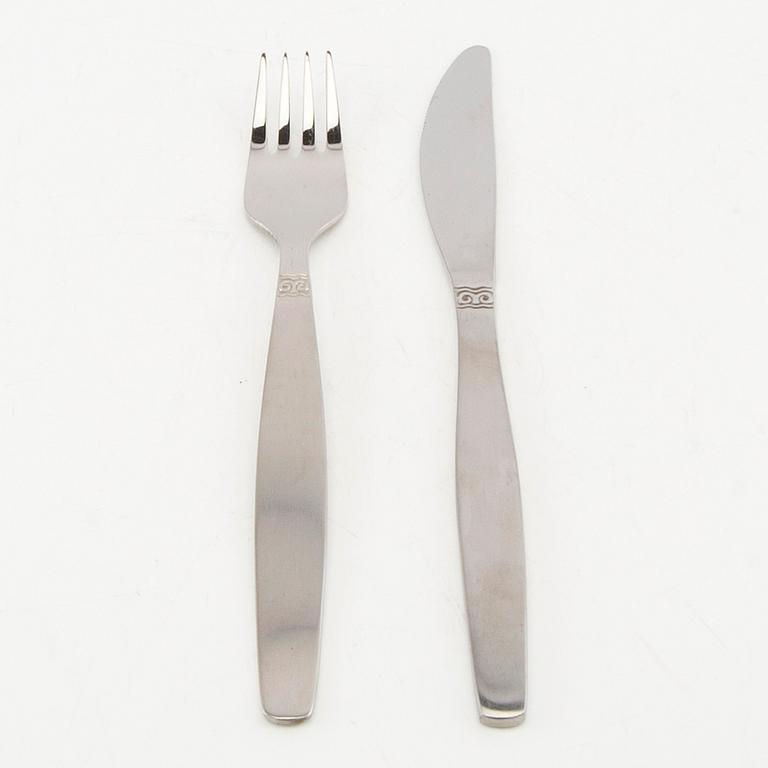 Sonja Katzin, 75-piece cutlery set "Sessan" for Nils Johan, 1960s, stainless steel.