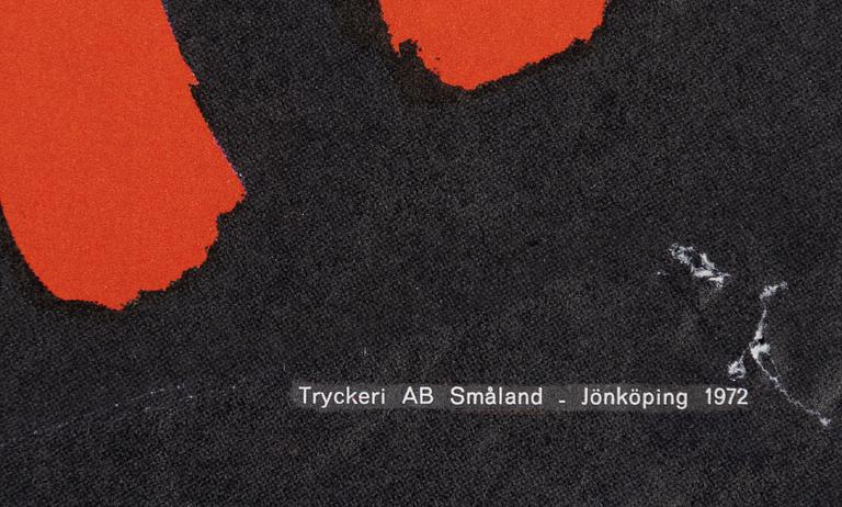 Walter Bjorne, a vintage movie poster, 'Röde Piraten (The Crimson Pirate)', 1972.