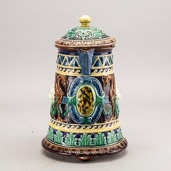 KANNA MED LOCK Rörstrand 1878 majolika.
