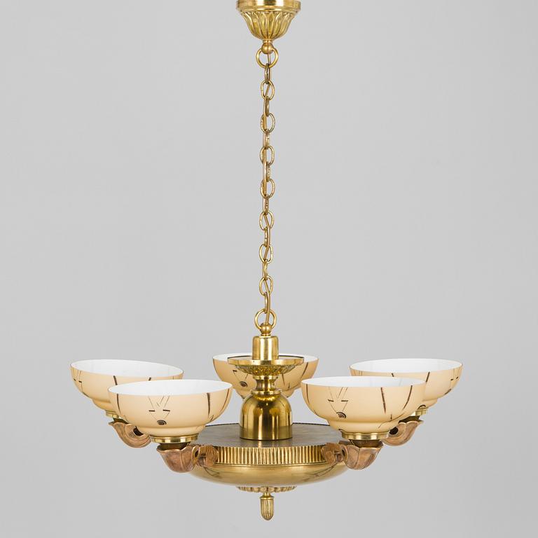 Paavo Tynell, taklampa modell 1204/5, Taito, 1930-tal.