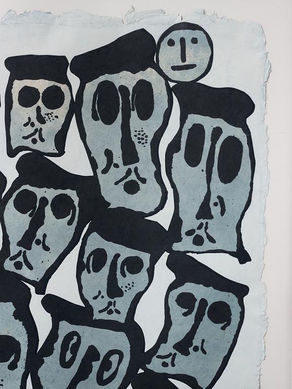 Donald Baechler, träsnitt med relief. Signerad, daterad 1990 och numrerad 6/35.