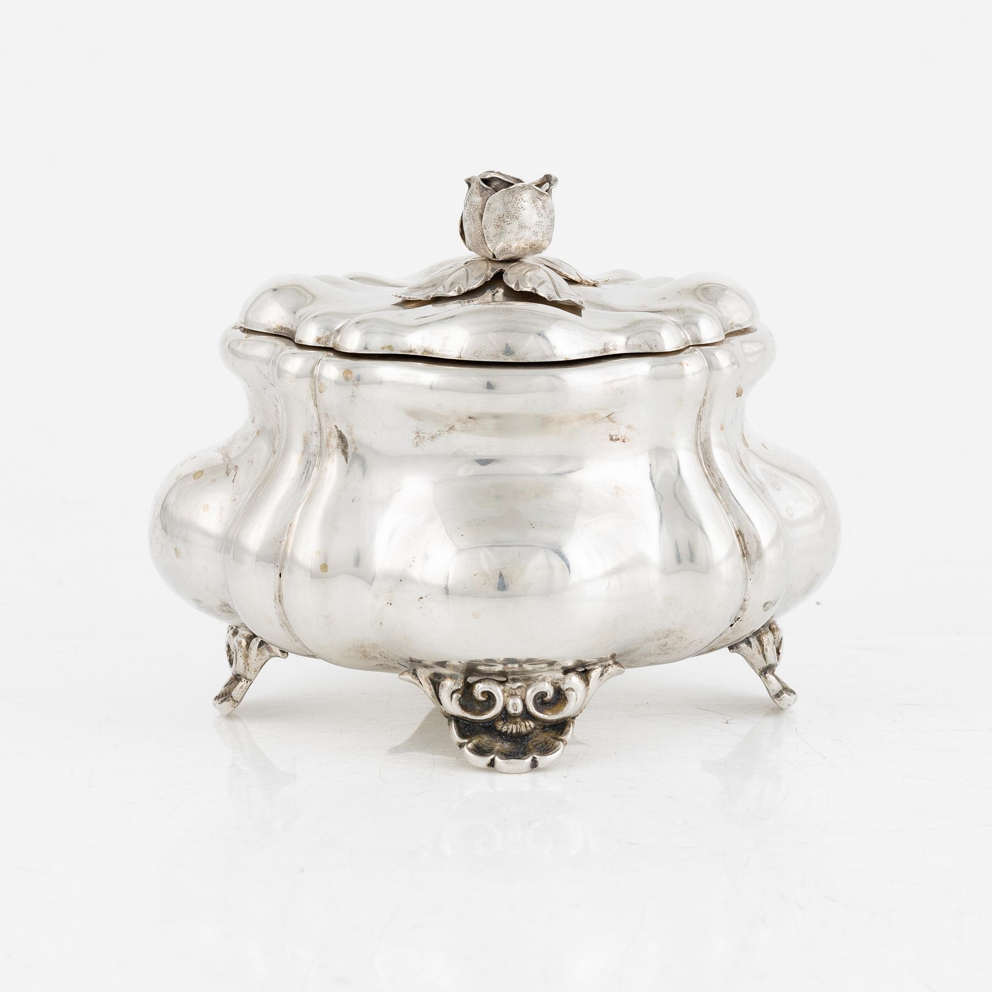Sockerskrin, silver, Österrike-Ungern, 1800-talets slut.
