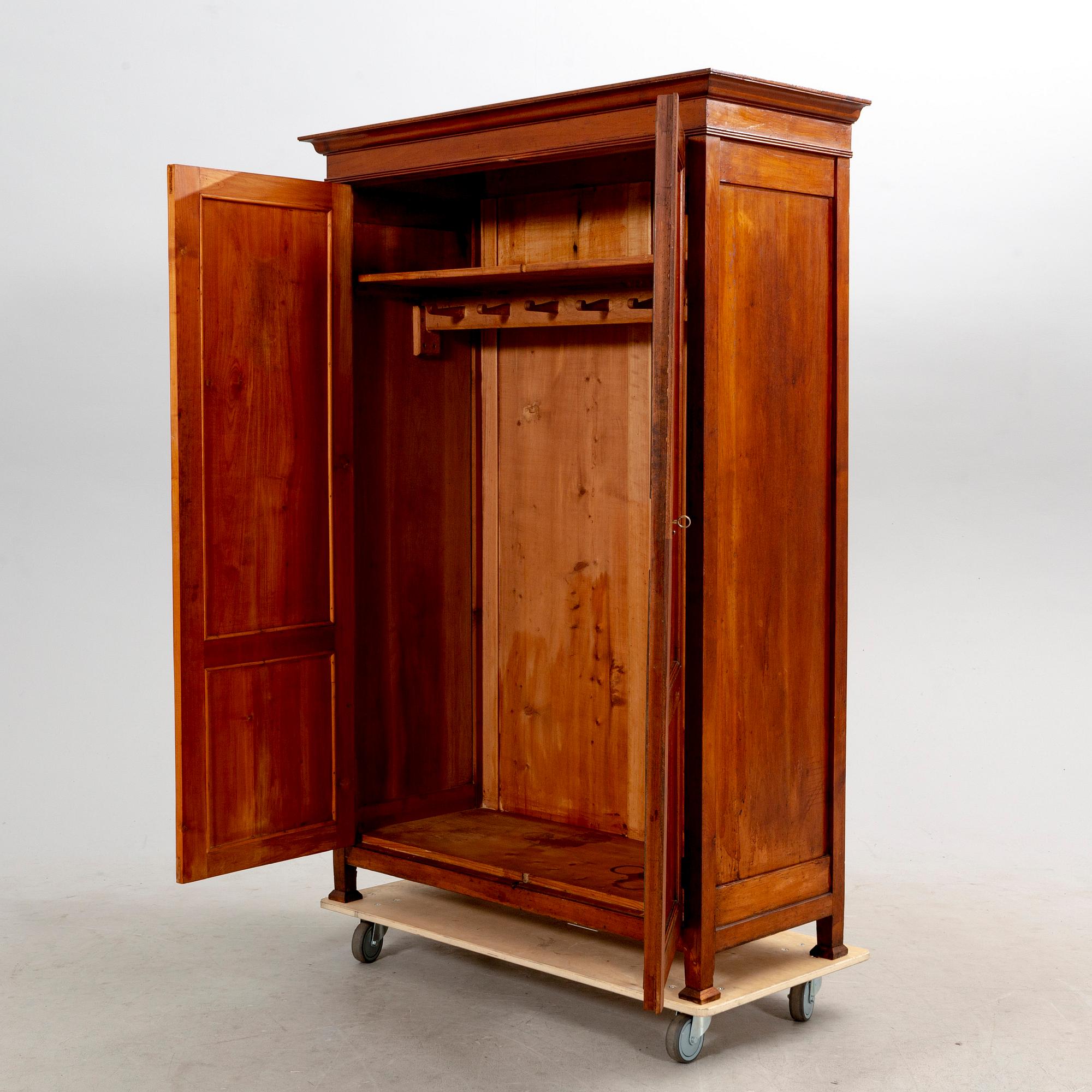 A late 19th century mahogany wardrobe.