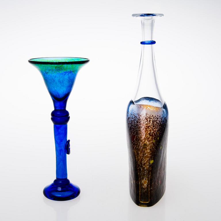 KOSTA BODA, PARTI DIVERSE GLAS, 5 delar, glas, Kosta Boda Sverige, 1900-talets slut.
