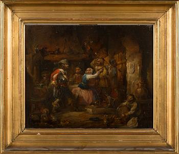 Okänd konstnär, holländsk skola, 1800-tal, olja på pannå, osignerad.