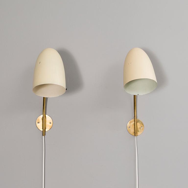 A PAIR OF SCONCES, manufacturer PSO Pohjoismainen Sähkö Oy, mid 20th century.