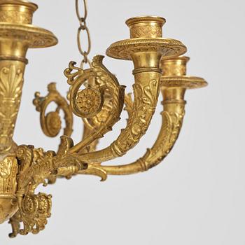 Ampel. för åtta ljus, Frankrike, 1800-talets första hälft, Empire.